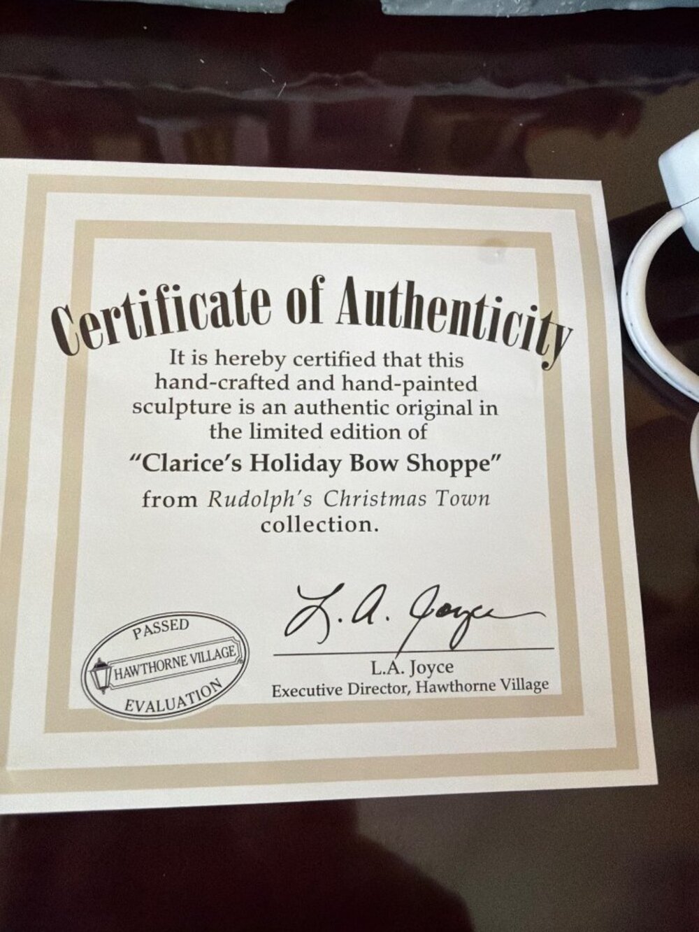 Hawthorne Village Clarice Holiday Bow Shoppe Rudolph Christmas Town COA/Box - Picture 9 of 15